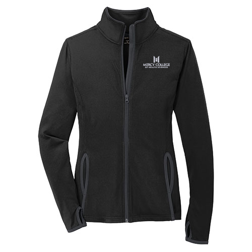 sport tek women's contrast full zip jacket