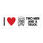 I Love Two Men and a Truck Window Cling