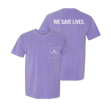"We Save Lives" Pigment-Dyed Short Sleeve Pocket T-Shirt